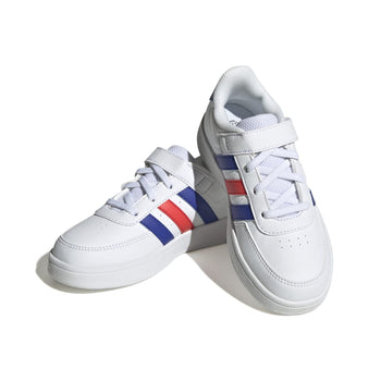 Sneakers bianche da bambino con strisce blu e rosse adidas Breaknet 2.0 EL K, Brand, SKU s344000222, Immagine 0